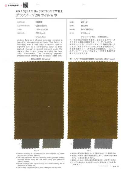 2810 Granjean Twill 20s ad ampia larghezza