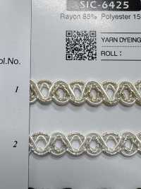 SIC-6425 Treccia In Rayon Lamé[Cavo A Nastro] SHINDO(SIC) Foto secondaria