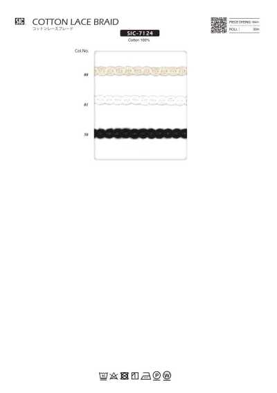 Treccia di merletto di cotone