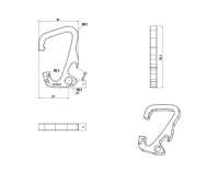 HH140 Moschettone A Testa Inclinabile Altica[Fibbie E Anello] Foto secondaria