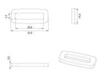 HH035 Altica Square Loop[Fibbie E Anello] Foto secondaria