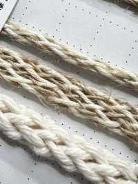 CK2 Cordino In Materiale Naturale PART2 Cotone Kenaf 2 Cordino Per Sacchetti 7,5 Mm[Cavo A Nastro] Cordon Foto secondaria