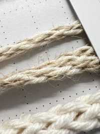 CK2 Cordino In Materiale Naturale PART2 Cotone Kenaf 2 Cordino Per Sacchetti 7,5 Mm[Cavo A Nastro] Cordon Foto secondaria