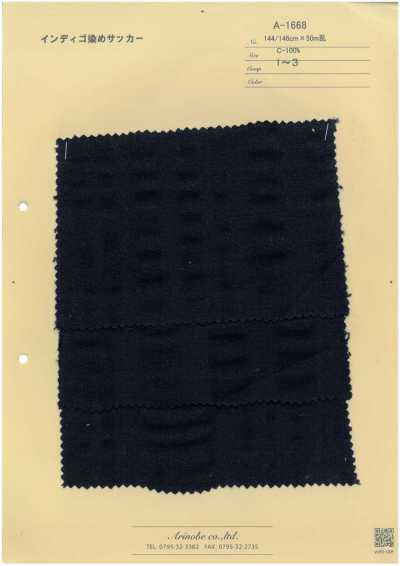 A-1668 Seersucker tinto indaco