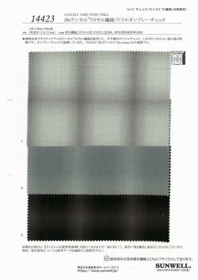 14423 30s Fibra Lyocell Tencel™/twill a quadri ombré