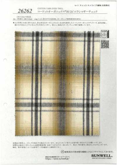 26262 Codot Organics® 30/2 Viyella a quadri effetto peloso
