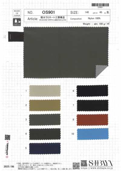 OS901 Laminato idrorepellente, struttura a tre strati