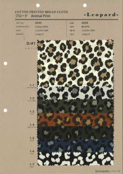 4245 Popeline con stampa leopardata