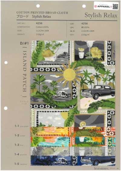 4256 Popeline elegante Relax ISLAND PATCH