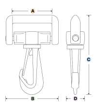 LN-R Morsetto A Scatto YKK LN-R 20mm-50mm[Fibbie E Anello] YKK Foto secondaria