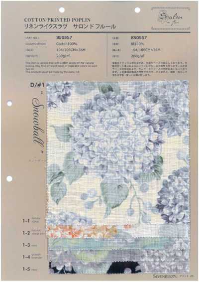 850557 Fiammato effetto lino Salon De Fleur Snowball