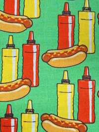 850598 Hot Dog Americano Vintage In Tessuto Di Tela Larga[Tessile / Tessuto] VANCET Foto secondaria