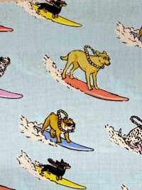 850599 Tomaia In Stile Pop: Cani Surfisti[Tessile / Tessuto] VANCET Foto secondaria