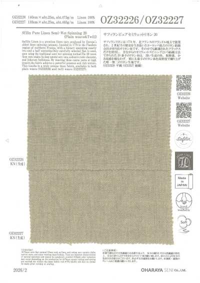 OZ32227 Safilin Pure Lino semi-bagnato Twill 20