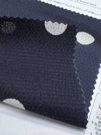 KKP9144-95 Satin martellato elasticizzato a pois grandi[Tessili / Tessuti] Uni Textile (Komon Kobo) Immagini aggiuntive
