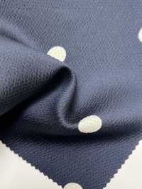 KKP9144-95 Satin martellato elasticizzato a pois grandi[Tessili / Tessuti] Uni Textile (Komon Kobo) Immagini aggiuntive
