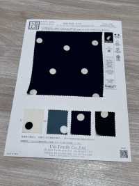 KKP9144-95 Satin martellato elasticizzato a pois grandi[Tessili / Tessuti] Uni Textile (Komon Kobo) Immagini aggiuntive