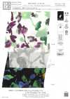 KKP9145-SB-326 Satin martellato elasticizzato floreale acquerello