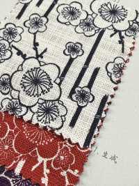 B88333Z Tessuto A Trama Irregolare, Indaco Antico, Piegato A Metà[Tessile / Tessuto] VANCET Foto secondaria