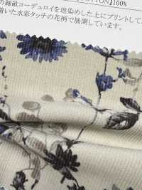 19189 Camicia In Velluto A Coste Con Stampa Floreale[Tessile / Tessuto] SUNWELL Foto secondaria