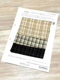 14424 Tessuto A Doppia Garza Madras A Quadri In Fibra Di Lyocell Tencel™ A 60 Fili.[Tessile / Tessuto] SUNWELL Foto secondaria