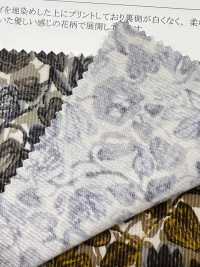 19188 Camicia In Velluto A Coste Con Piccola Stampa Floreale Disegnata A Mano.[Tessile / Tessuto] SUNWELL Foto secondaria