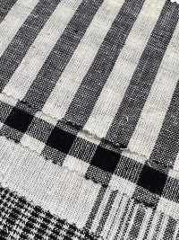 59992 C/L Netty Slub Ecru Check & Stripe[Tessile / Tessuto] VANCET Foto secondaria