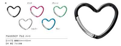 Moschettone a cuore in alluminio