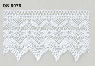 DS8076 Merletto torchon, merletto leggero ad ampia larghezza, larghezza 58 mm