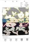 7027-810-1 CR Satin Motivo Floreale Con Righe