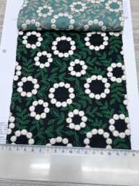 4027-848-1 Pizzo Con Fiori Di Pon-pon E Ricamo Su Tessuto Di Cotone[Tessile / Tessuto] HOKKOH Immagini aggiuntive