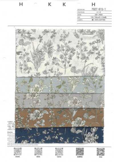 7027-615-1 60 Prato 9088 Disegno A Linee Botanico