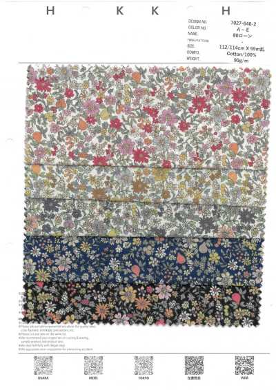 7027-640-2 80 batista a piccoli fiori Thread-Line