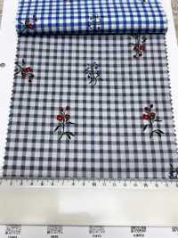 7027-640-3 80 Lawn Gingham + Fiori[Tessile / Tessuto] HOKKOH Foto secondaria