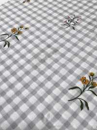 7027-640-3 80 Lawn Gingham + Fiori[Tessile / Tessuto] HOKKOH Foto secondaria