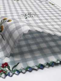 7027-640-3 80 Lawn Gingham + Fiori[Tessile / Tessuto] HOKKOH Foto secondaria