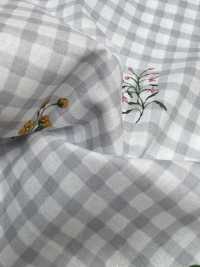 7027-640-3 80 Lawn Gingham + Fiori[Tessile / Tessuto] HOKKOH Foto secondaria