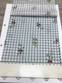 7027-640-3 80 Lawn Gingham + Fiori[Tessile / Tessuto] HOKKOH Foto secondaria