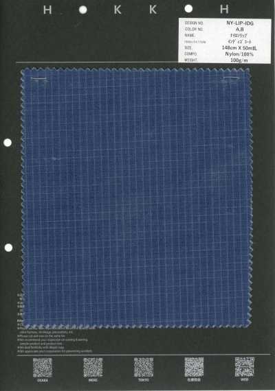 NY-LIP-IDG Ripstop in nylon spalmato indaco