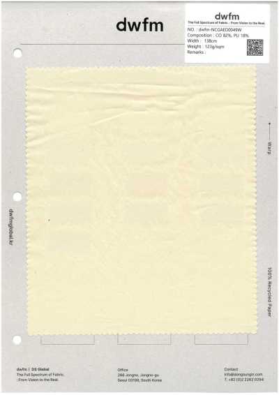 DWFM-NCGAED0049W Tela Di Cotone Rivestita In PU