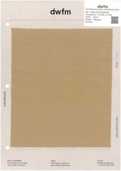DWFM-DCGAEH0010W Twill Di Nylon E Cotone Ad Alta Densità