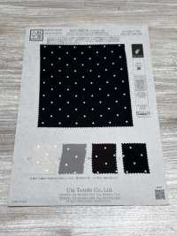 KKG3665-W-HM-122 Satin Fibril in cupro e rayon, altezza ampia, stampa a scarico pigmentata[Tessile / Tessuto] Uni Textile (Komon Kobo) Immagini aggiuntive