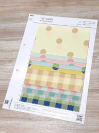 AP65801 Velluto A Coste Con Stampa A Pois E Quadri (Rotolo Intero)[Tessuti / Stoffe] COSMO TEXTILE Immagini aggiuntive