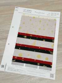 AP65802 Buon Natale Stampa GOLD Tessuti Di Tela (Rotolo)[Tessuti / Stoffe] COSMO TEXTILE Immagini aggiuntive
