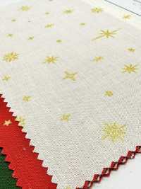 AP65802 Buon Natale Stampa GOLD Tessuti Di Tela (Rotolo)[Tessuti / Stoffe] COSMO TEXTILE Immagini aggiuntive