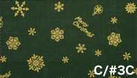 AP65802 Buon Natale Stampa GOLD Tessuti Di Tela (Rotolo)[Tessuti / Stoffe] COSMO TEXTILE Immagini aggiuntive