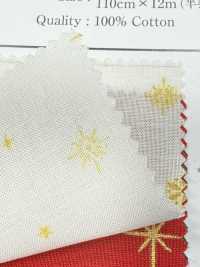 AP65802 Buon Natale Stampa GOLD Tessuti Di Tela (Rotolo)[Tessuti / Stoffe] COSMO TEXTILE Immagini aggiuntive