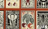 NN2336 RETONO Un/nö African Panel Print tessuti di tela (Rotolo)[Tessili / Tessuti] COSMO TEXTILE Immagini aggiuntive