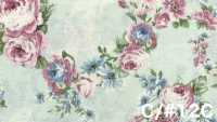 RU2530 RURU BOUQUET Stampa ghirlanda di rose tessuti di tela (rotolo)[Tessili / Tessuti] COSMO TEXTILE Immagini aggiuntive
