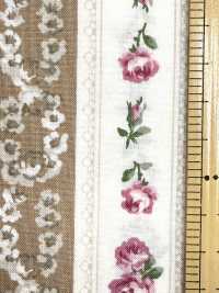 RU2530 RURU BOUQUET Stampa ghirlanda di rose tessuti di tela (rotolo)[Tessili / Tessuti] COSMO TEXTILE Immagini aggiuntive